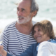 retired couple on beach